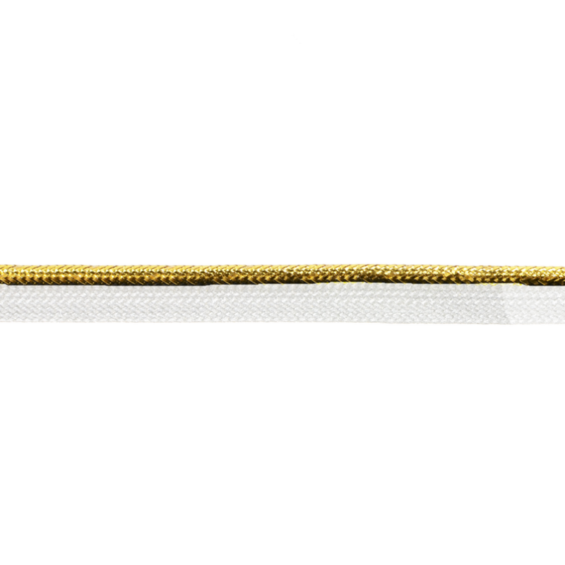 Кант 1см декоративный с люрексом 43-45м/рул, цв: белый/золотой
