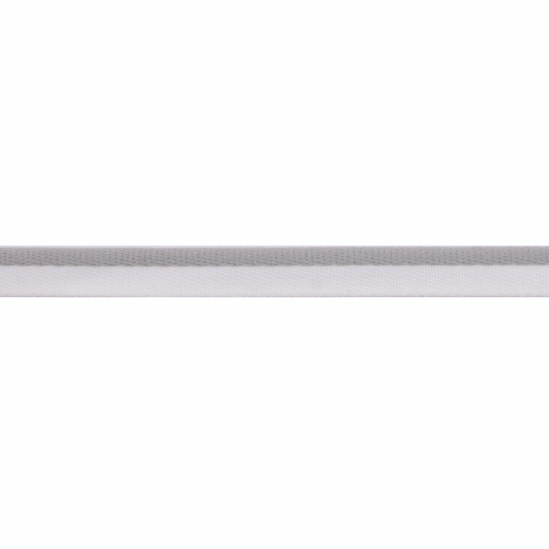 Кант декоративный нейлон 0,9см 178-180м/рулон, цв:белый/серый