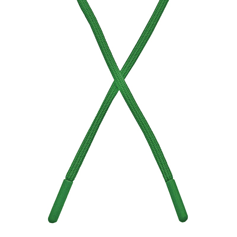 Шнур круглый полиэстер 0,5*130-135см с наконечником, цв:зеленый