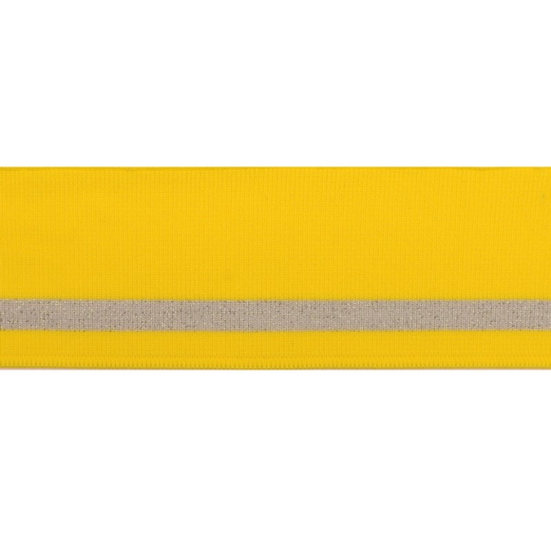 Подвяз 1*1 полиэстер 5,5*100см, цв:желтый/люрекс серебро