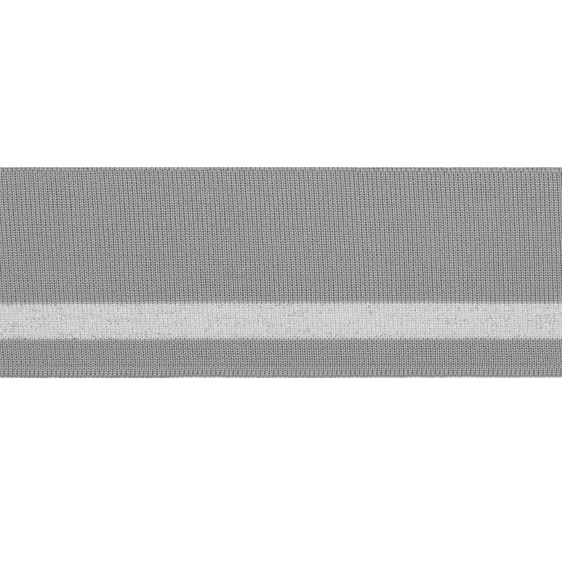 Подвяз полиэстер 5,5*100см, цв:серый/св.серый/люрекс серебро