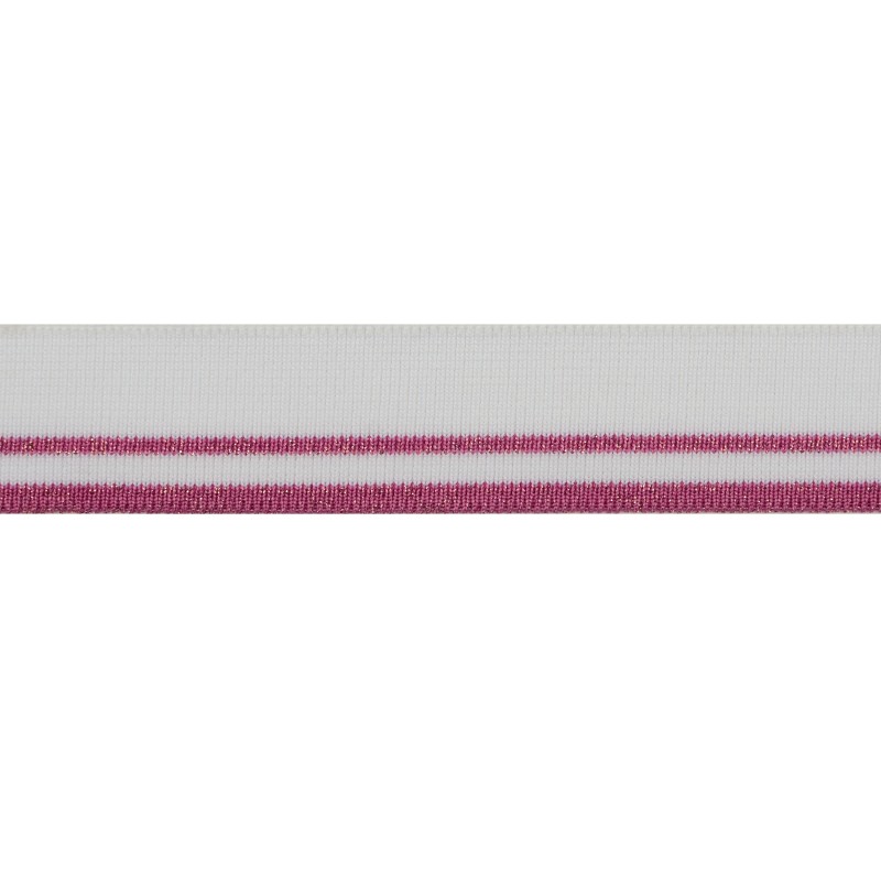 Подвяз 1*1 полиэстер 3*120см, цв:розовый/белый/люрекс розовый