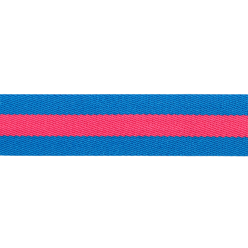 Тесьма сутаж/вискоза 2см 43-45м/рулон,цв:голубой/розовый