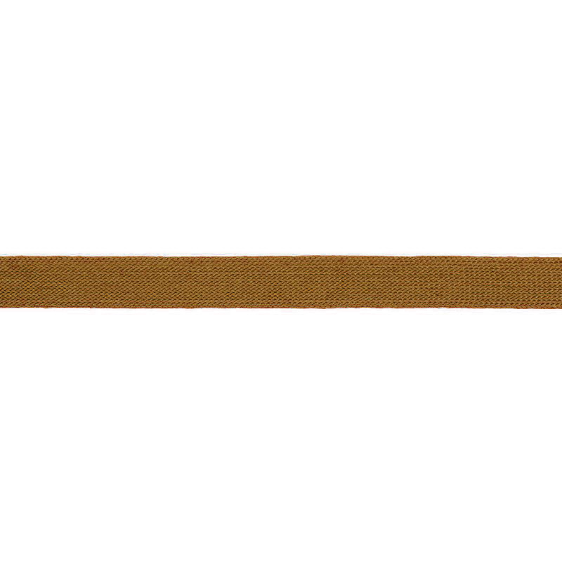 Тесьма трикотажная полиэстер 1см 88-90м/рулон, цв:карамель