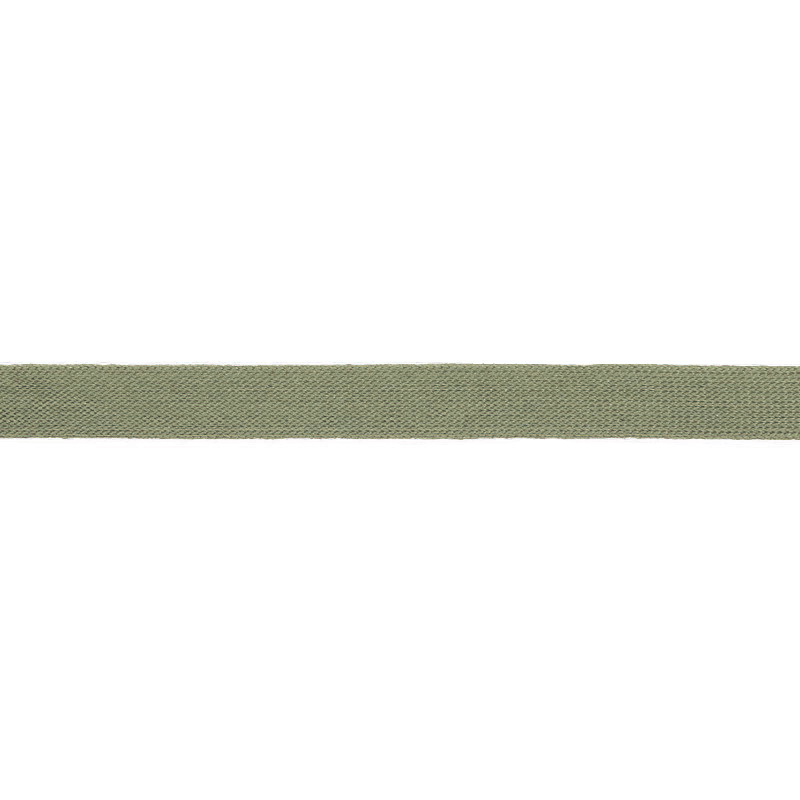 Тесьма трикотажная полиэстер 1см 88-90м/рулон, цв:св.зелено-бежевый