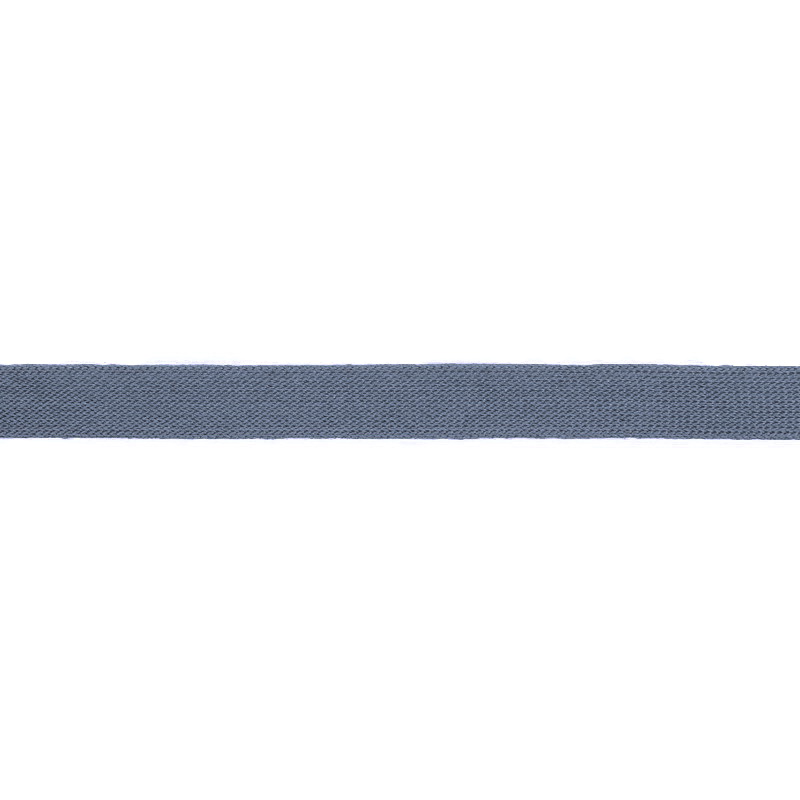 Тесьма трикотажная полиэстер 1см 88-90м/рулон, цв:синей стали
