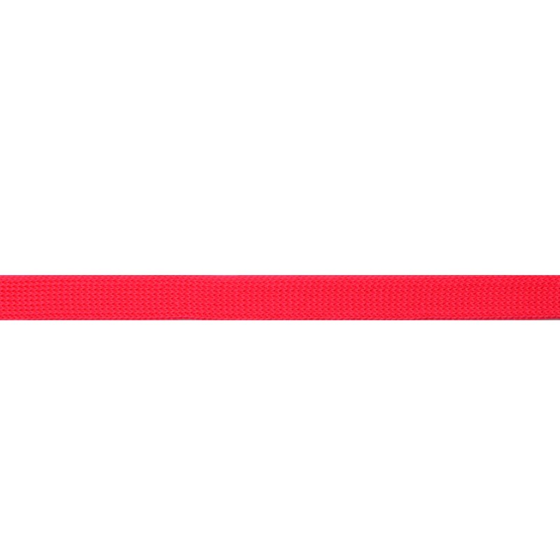 Тесьма полиэстер 1см 68-70м/рулон, цв: розовый неон