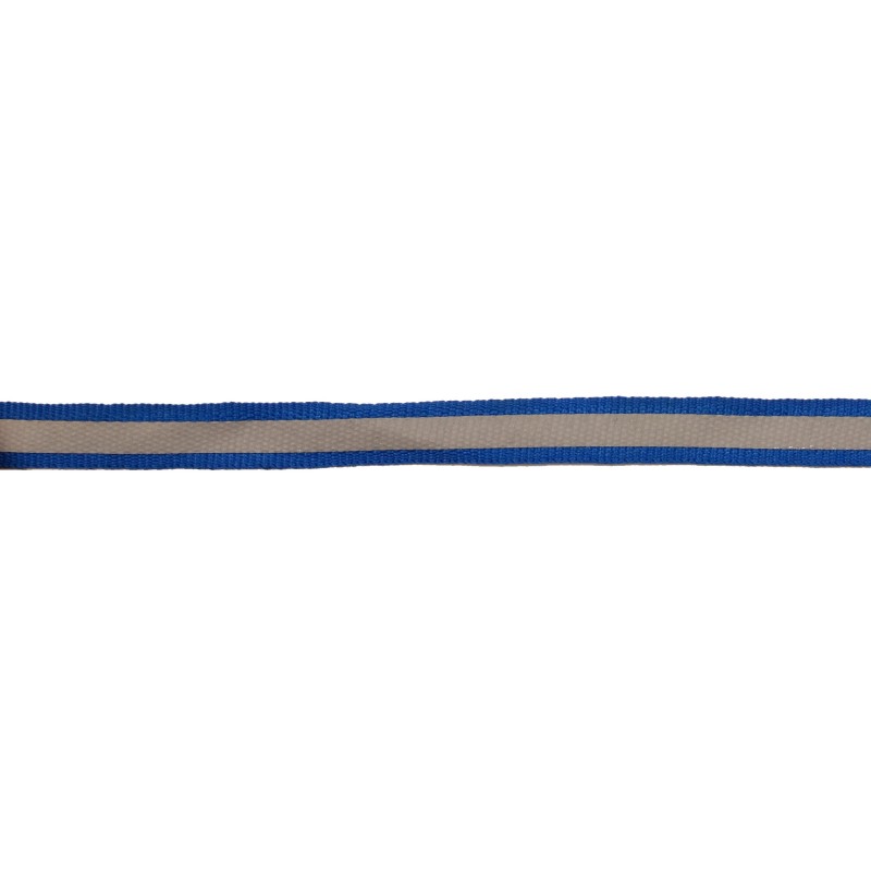 Тесьма светоотражающая репс 1см 42-44м/рулон, цв:голубой