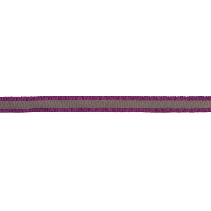 Тесьма светоотражающая репс 1см 42-44м/рулон, цв:фиолетовый