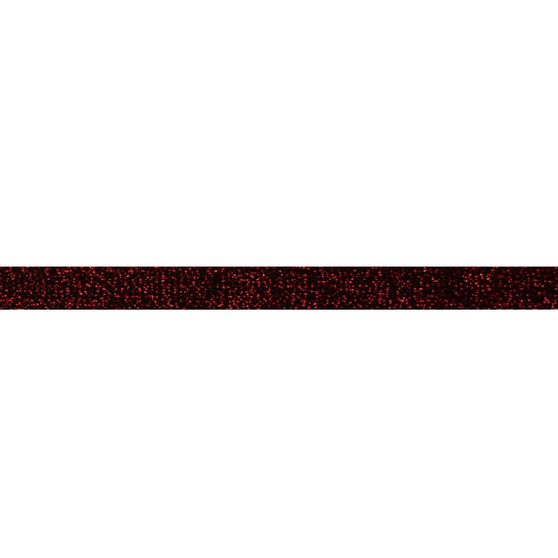 Тесьма люрекс 1см 88-90м/рулон, цв:графит/люрекс красный