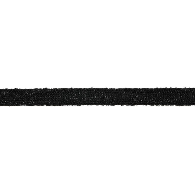 Тесьма люрекс 1см 88-90м/рулон, цв:черный