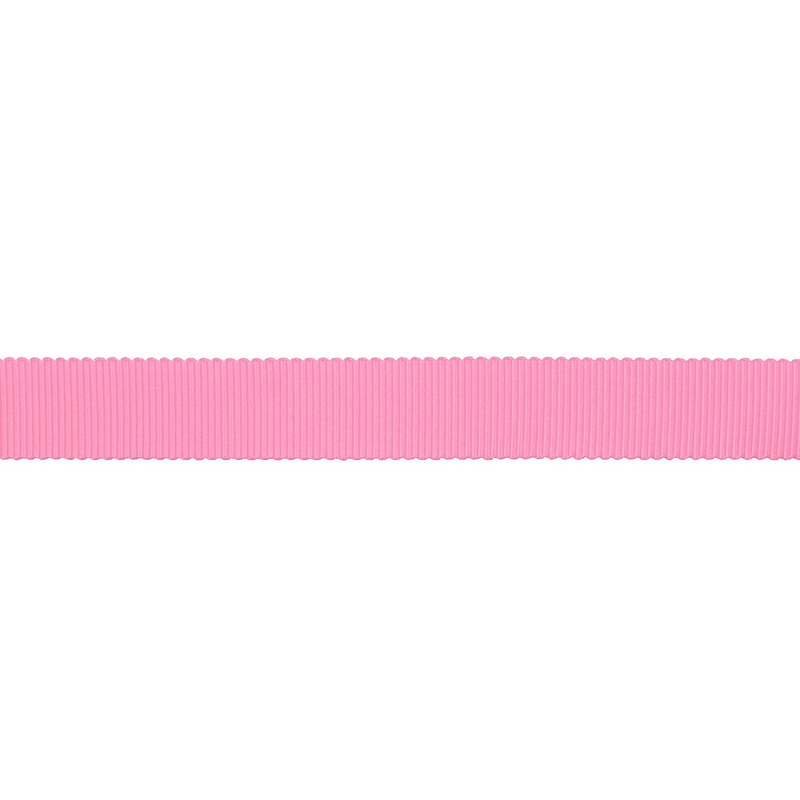 Тесьма репс/полиэстер волнистый край 16мм 90м/рулон, цв:pink