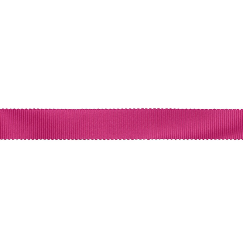 Тесьма репс/полиэстер волнистый край 16мм 90м/рулон, цв:virtual pink