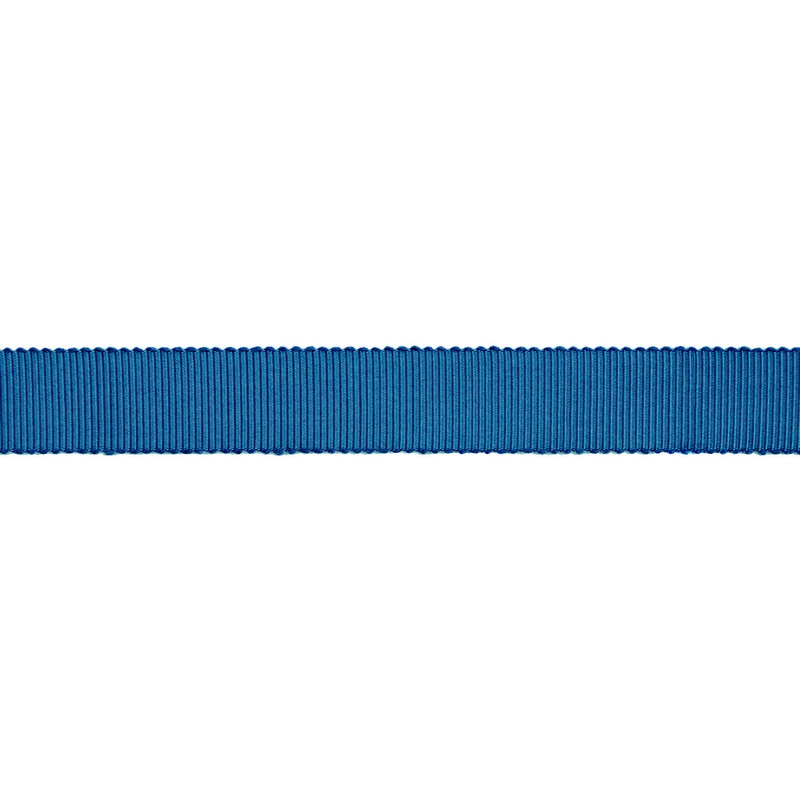 Тесьма репс/полиэстер волнистый край 16мм 90м/рулон, цв:aegean blue