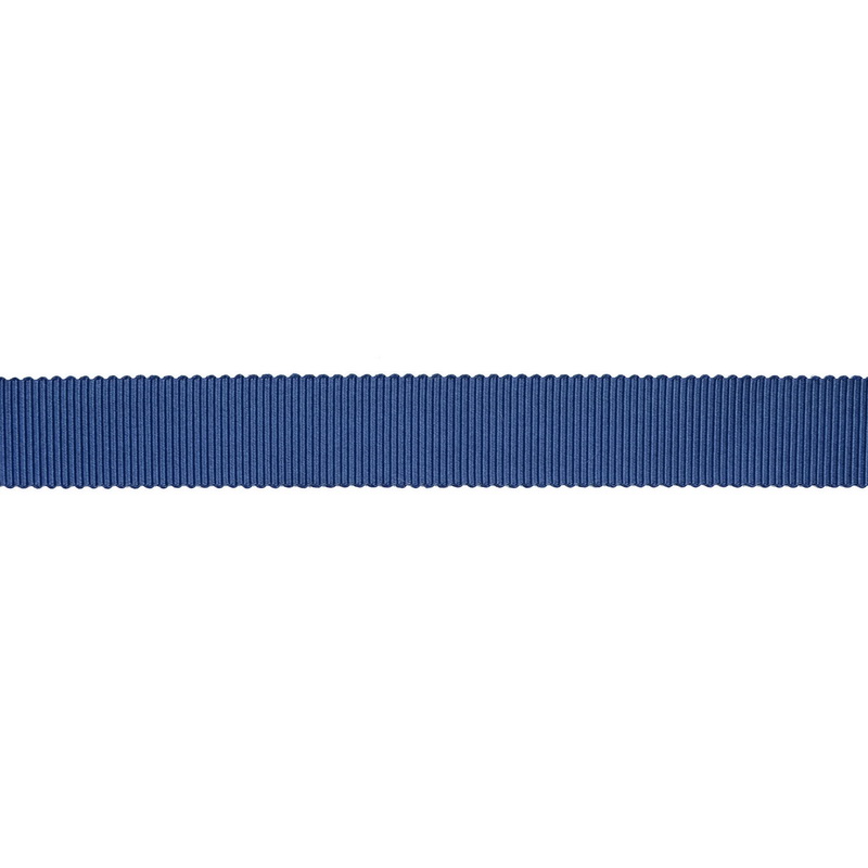 Тесьма репс/полиэстер волнистый край 16мм 90м/рулон, цв:smoke blue