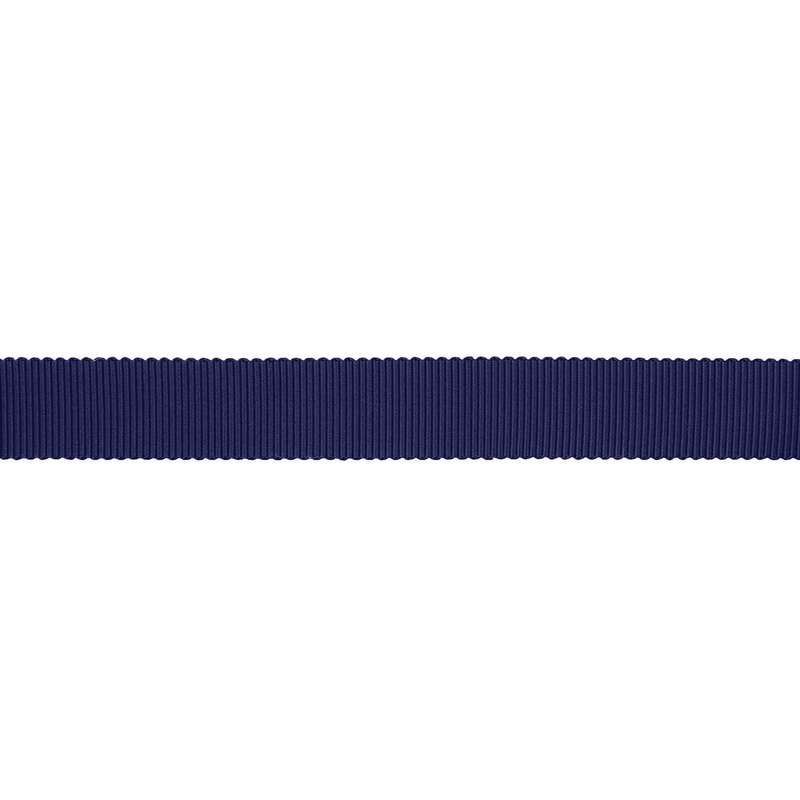 Тесьма репс/полиэстер волнистый край 16мм 90м/рулон, цв:ink blue