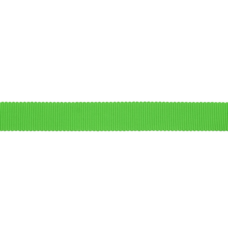 Тесьма репс/полиэстер волнистый край 16мм 90м/рулон, цв:green flash