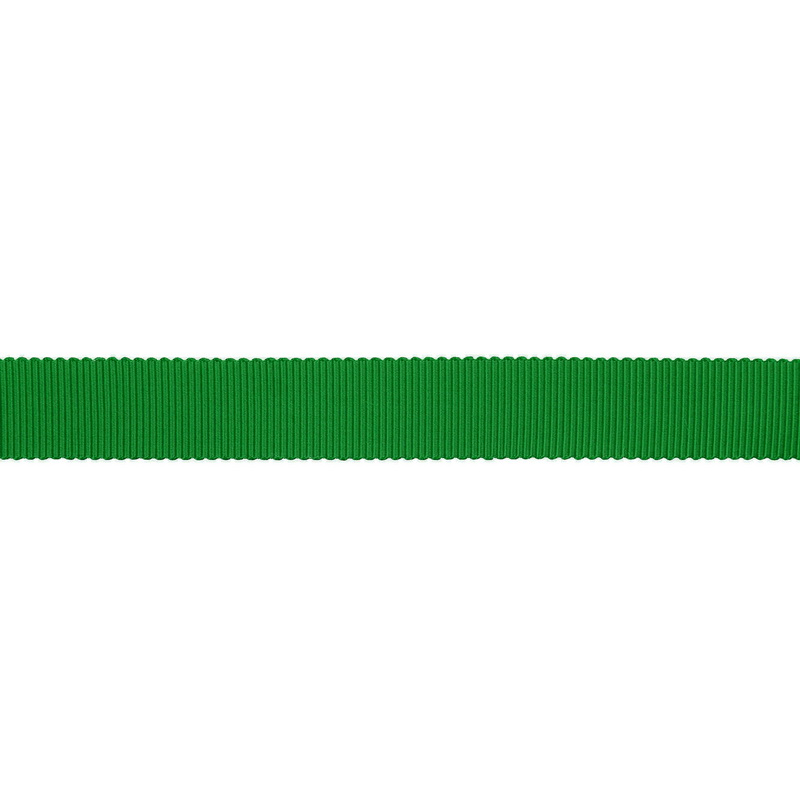 Тесьма репс/полиэстер волнистый край 16мм 90м/рулон, цв:classical green
