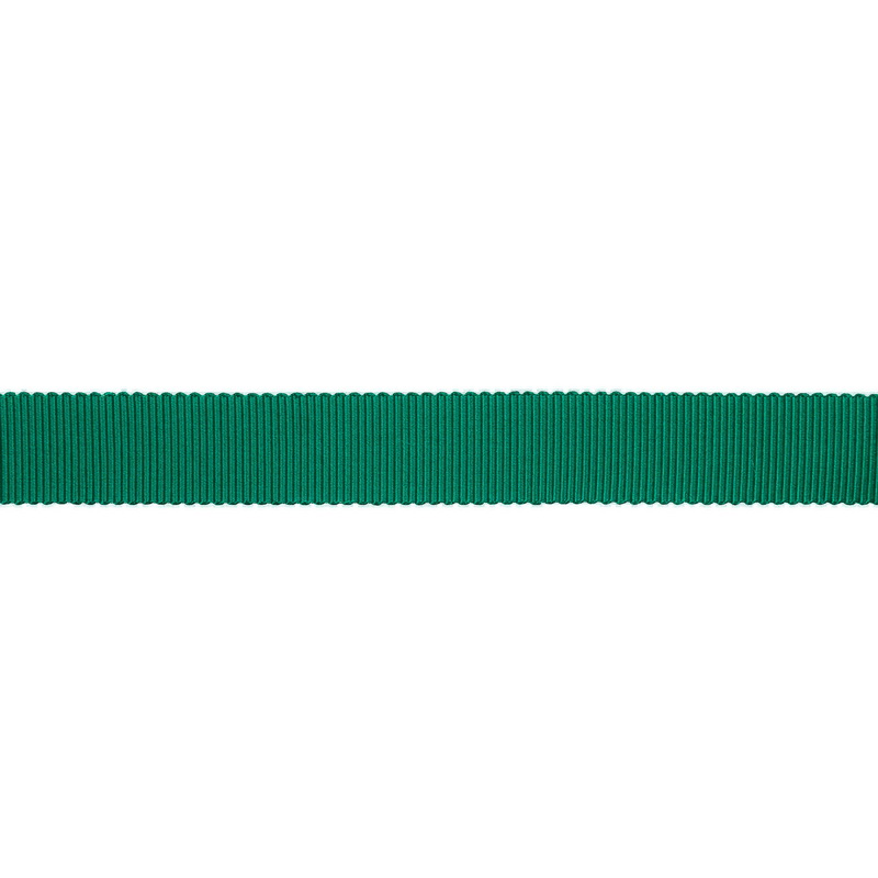 Тесьма репс/полиэстер волнистый край 16мм 90м/рулон, цв:parrot green