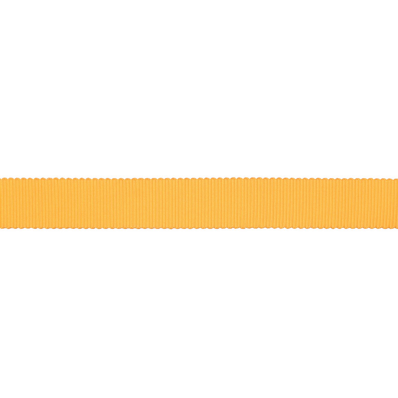Тесьма репс/полиэстер волнистый край 16мм 90м/рулон, цв:yellow gold