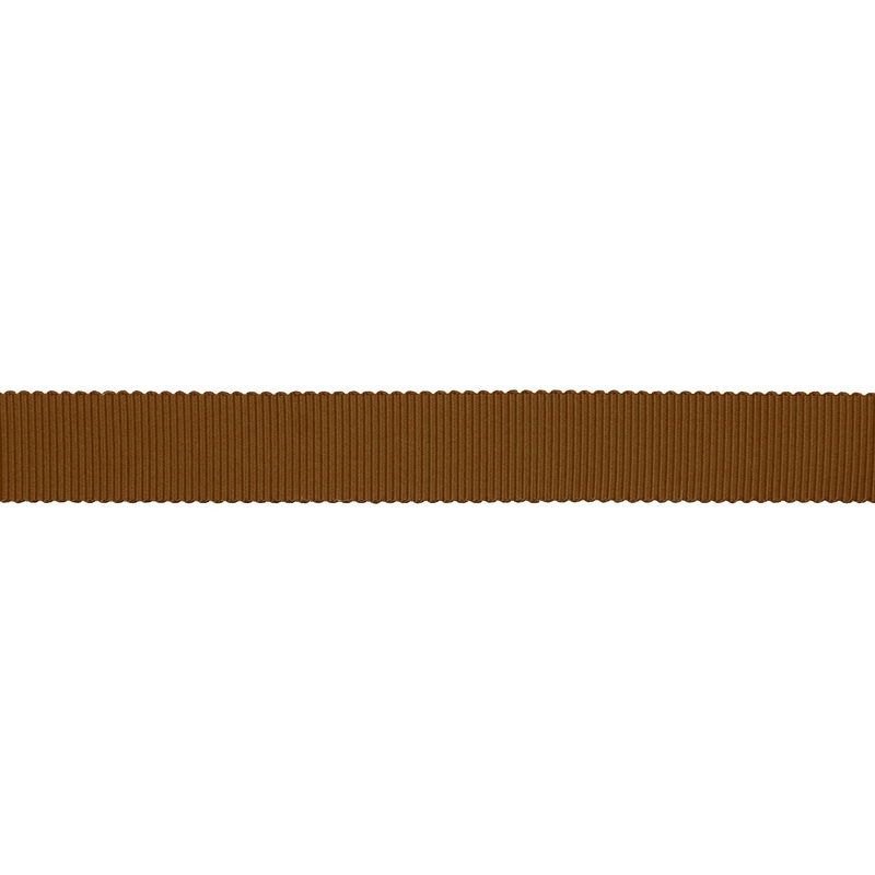 Тесьма репс/полиэстер волнистый край 16мм 90м/рулон, цв:golden brown