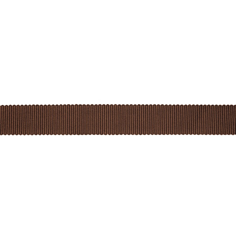Тесьма репс/полиэстер волнистый край 16мм 90м/рулон, цв:brown