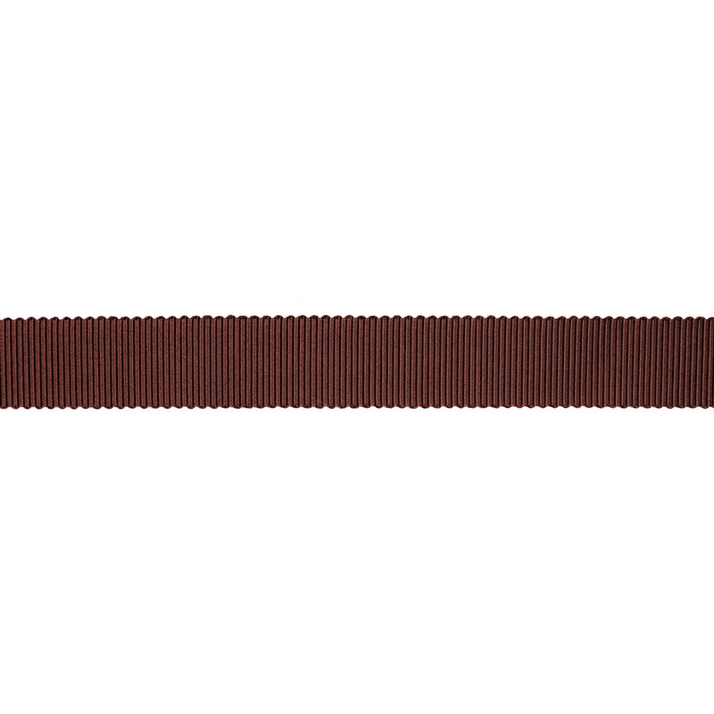 Тесьма репс/полиэстер волнистый край 16мм 90м/рулон, цв:friar brown