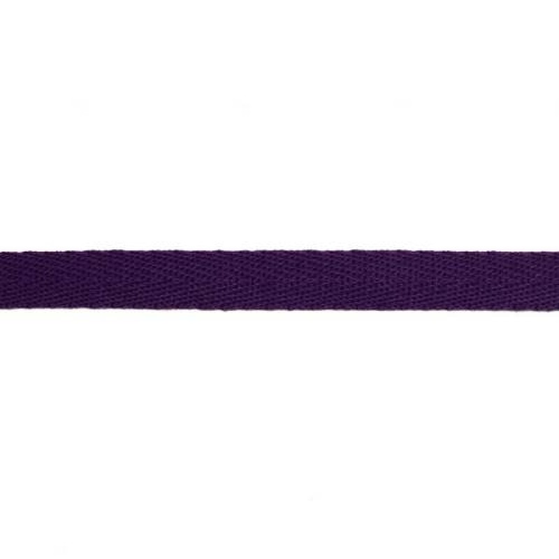 Тесьма киперная хлопок 1см 68-70м/рулон, цв:насыщенно-фиолетовый
