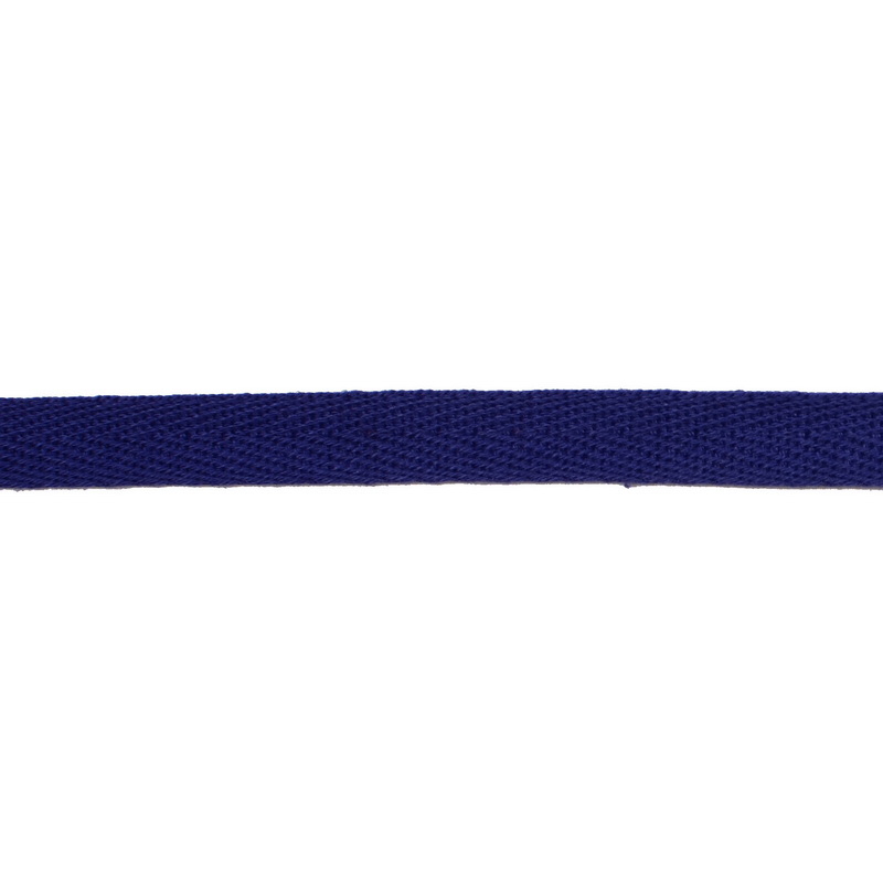 Тесьма киперная хлопок 1см 68-70м/рулон,цв:синий