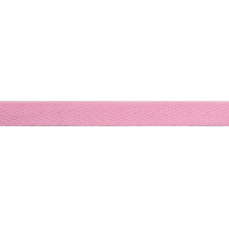 Тесьма киперная хлопок 1см 68-70м/рулон,цв:розовый