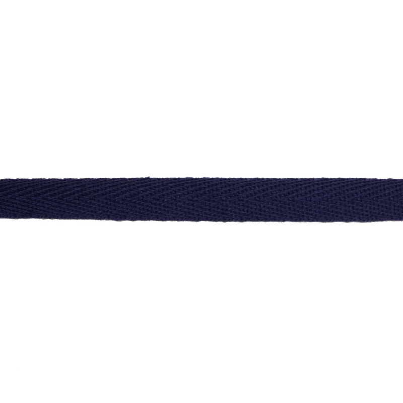 Тесьма киперная хлопок 1см 68-70м/рулон,цв:т.синий