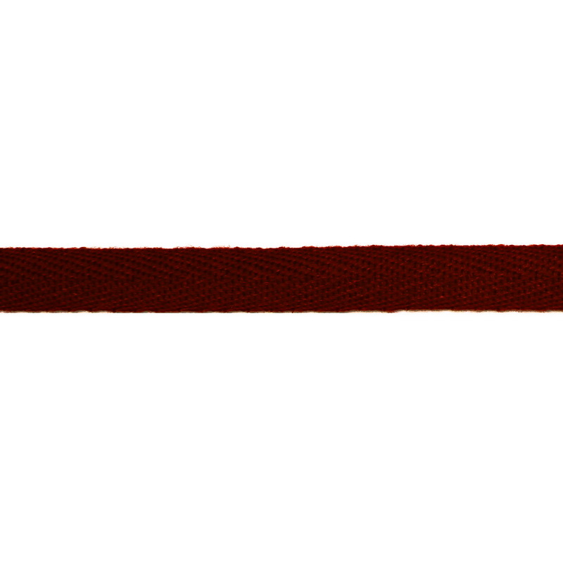 Тесьма киперная хлопок 1см 68-70м/рулон, цв:бордовый