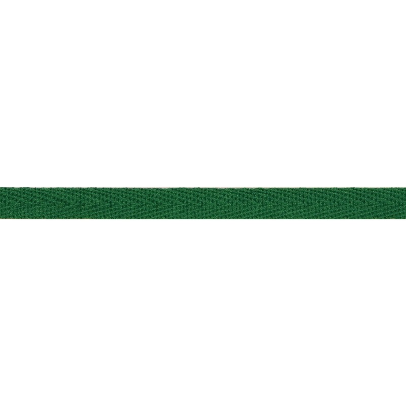 Тесьма киперная хлопок 1см 68-70м/рулон,цв:ярко-зеленый
