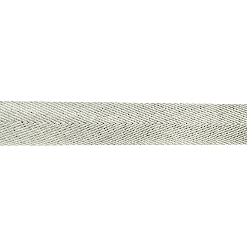 Тесьма киперная с люрекс 2см 43-45м/рулон, цв:белый/люрекс серебро