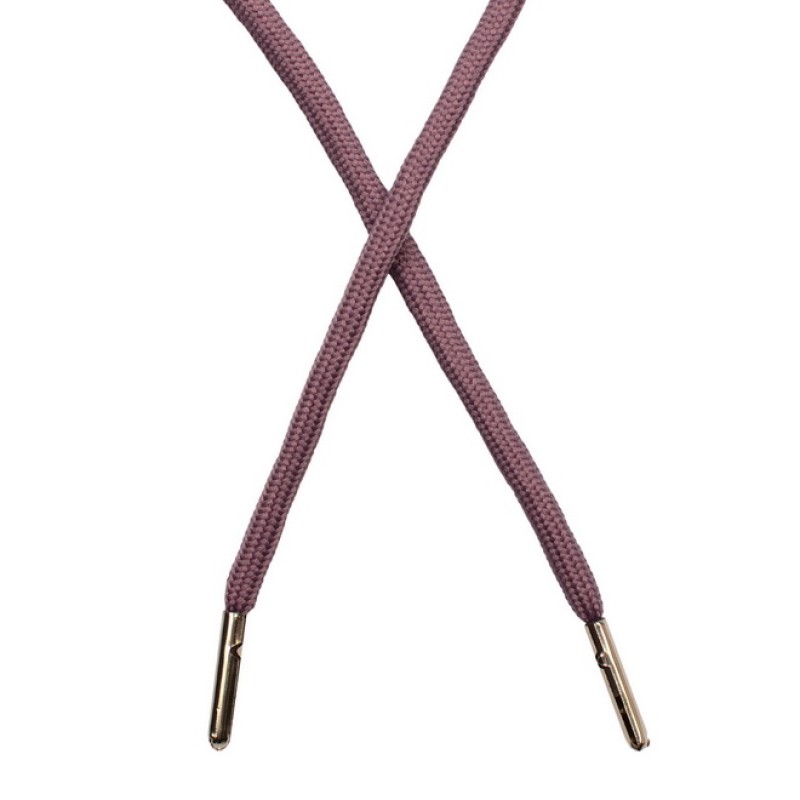 Шнур круглый полиэстер 0,5*130см с наконечником, цв: темно-фиолетовый