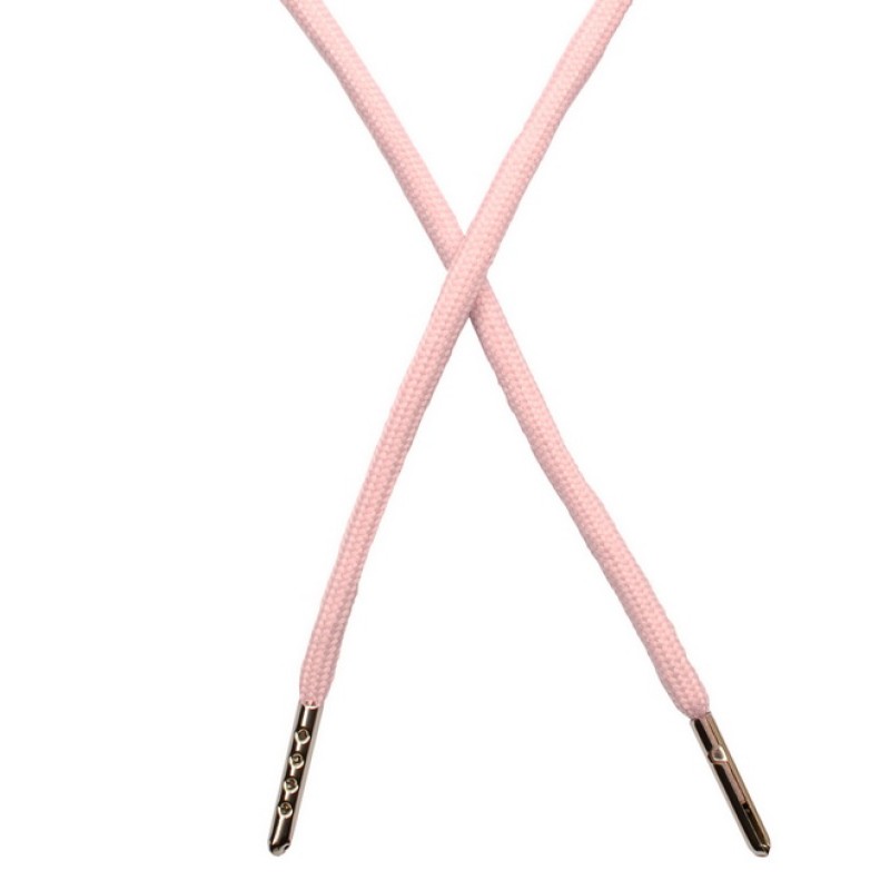 Шнур круглый полиэстер 0,5*130см с наконечником, цв: холодный розовый